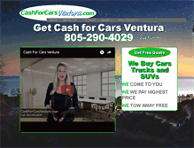 Tablet Screenshot of cashforcarsventura.com